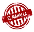 El Mahalla - Red grunge button, stamp