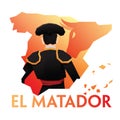 el matador. Vector illustration decorative design