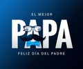 El mejor Papa, Happy Fathers Day spanish banner with glasses mustache and bow tie