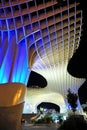 El Metropol Parasol o Setas de Sevilla iluminado por la noche. AndalucÃÂ­a, EspaÃÂ±a. Royalty Free Stock Photo