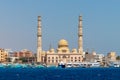 El Mina Masjid Mosque in Hurghada, a view from the sea, Egypt