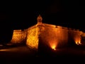 El Morro fort in San Juan Puerto Rico at night Royalty Free Stock Photo