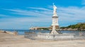 El Morro in Havana with a statue of Neptune Royalty Free Stock Photo