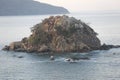 El Morro Island seen from the Condesa Beach, Acapulco Bay, Mexico Royalty Free Stock Photo