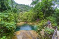 El Nicho waterfall, located in the Sierra del Escambray mountains not far from Cienfuegos Royalty Free Stock Photo