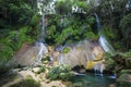 El Nicho waterfall, located in the Sierra del Escambray mountains not far from Cienfuegos Royalty Free Stock Photo