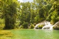 El Nicho waterfall, in Scambray mountains. Cuba Royalty Free Stock Photo