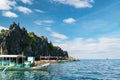 El Nido, Palawan, Philippines tour boats moored in a tranquil bay. Royalty Free Stock Photo