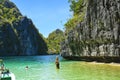 A lagoon in El Nido. ItÃ¢â¬â¢s a 1st class municipality in the province of Palawan, Philippines Royalty Free Stock Photo