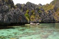Snorkeling spot in Miniloc island. Bacuit archipelago. El Nido. Palawan. Philippines Royalty Free Stock Photo