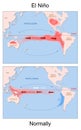 El Nino. world map