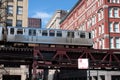 El. Overhead commuter train in Chicago Royalty Free Stock Photo