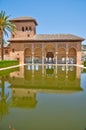 El Partal and Torre de las Damas inside of the Alhambra fortress in Granada, Spain Royalty Free Stock Photo