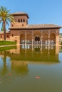 El Partal and Torre de las Damas inside of the Alhambra fortress in Granada, Spain Royalty Free Stock Photo