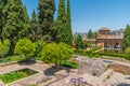 El Partal and Torre de las Damas inside of the Alhambra fortress in Granada, Spain Royalty Free Stock Photo