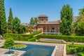 El Partal and Torre de las Damas inside of the Alhambra fortress in Granada, Spain Royalty Free Stock Photo