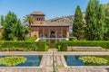 El Partal and Torre de las Damas inside of the Alhambra fortress in Granada, Spain Royalty Free Stock Photo