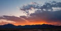 El Paso Frnaklin Mountain Sunset Royalty Free Stock Photo