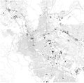 El Paso map, Ciudad Juarez, satellite view, black and white map. Texas. United States Royalty Free Stock Photo