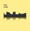 El paso, Texas city silhouette