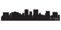 El Paso Texas city skyline. Detailed vector silhouette