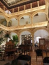 El patio del Hotel Cetina Palacio de Los Salcedo, Gothic architecture, Baeza, AndalucÃ­a, Spain Royalty Free Stock Photo