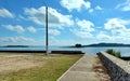 El Pedregal beach of Lake Peten Itza, Guatemala in sunny day