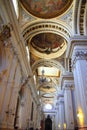 El Pilar Cathedral in Zaragoza city Spain indoor Royalty Free Stock Photo