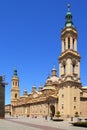 El Pilar Cathedral in Zaragoza city Spain outdoor Royalty Free Stock Photo