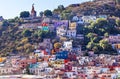 El Pipila Statue Many Colored Houses Guanajuato Mexico Royalty Free Stock Photo