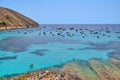 View of a small beautiful bay with clear turquoise water