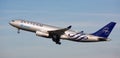 Takeoff of Air Europa Airbus from El Prat Airport in Barcelona Royalty Free Stock Photo