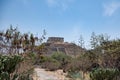 El Pueblito pyramid Quertaro Mexico archaeological zone Mayan ruins Hispanic town blue sky tourist place magical townhistorical