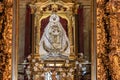 El Puerto de Santa Maria, Cadiz, Spain - June 15, 2021: Detail of image of Our Lady of Miracles inside of Basilica of Our Lady of