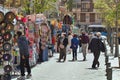 El Rastro, Madrid flea market, on Sunday mornings. Royalty Free Stock Photo