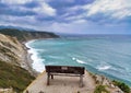 El Sablon balcony over Vivigo and Vallina beaches, Ovinana, Cudillero municipality, Asturias, Spain Royalty Free Stock Photo