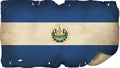 El Salvador Flag On Old Paper