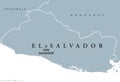 El Salvador political map