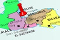 El Salvador, San Salvador - capital city, pinned on political map
