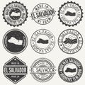 El Salvador Travel Stamp Made In Product Stamp Logo Icon Symbol Design Insignia.