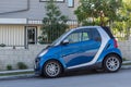 Smart Car Parked on Street Royalty Free Stock Photo
