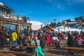 Bars and Restaurants on the ski slope, people relaxing and enjoying ski holidays, Andorra