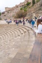 El Teatro Romano is the oldest monument in Malaga, Spain Royalty Free Stock Photo