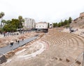 El Teatro Romano is the oldest monument in Malaga, Spain Royalty Free Stock Photo