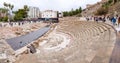 El Teatro Romano is the oldest monument in Malaga, Spain Royalty Free Stock Photo