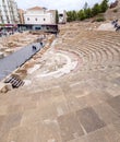 El Teatro Romano is the oldest monument in Malaga, Spain Royalty Free Stock Photo