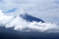 El Teide surrounded by clouds