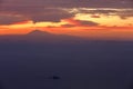 El Teide volcano (Tenerife island) viewed at sunrise from Puntallana