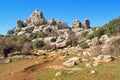 El Torcal de Antequera, nature reserve, province of MÃ¡laga, Spain Royalty Free Stock Photo