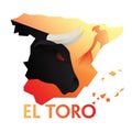 el toro. Vector illustration decorative design